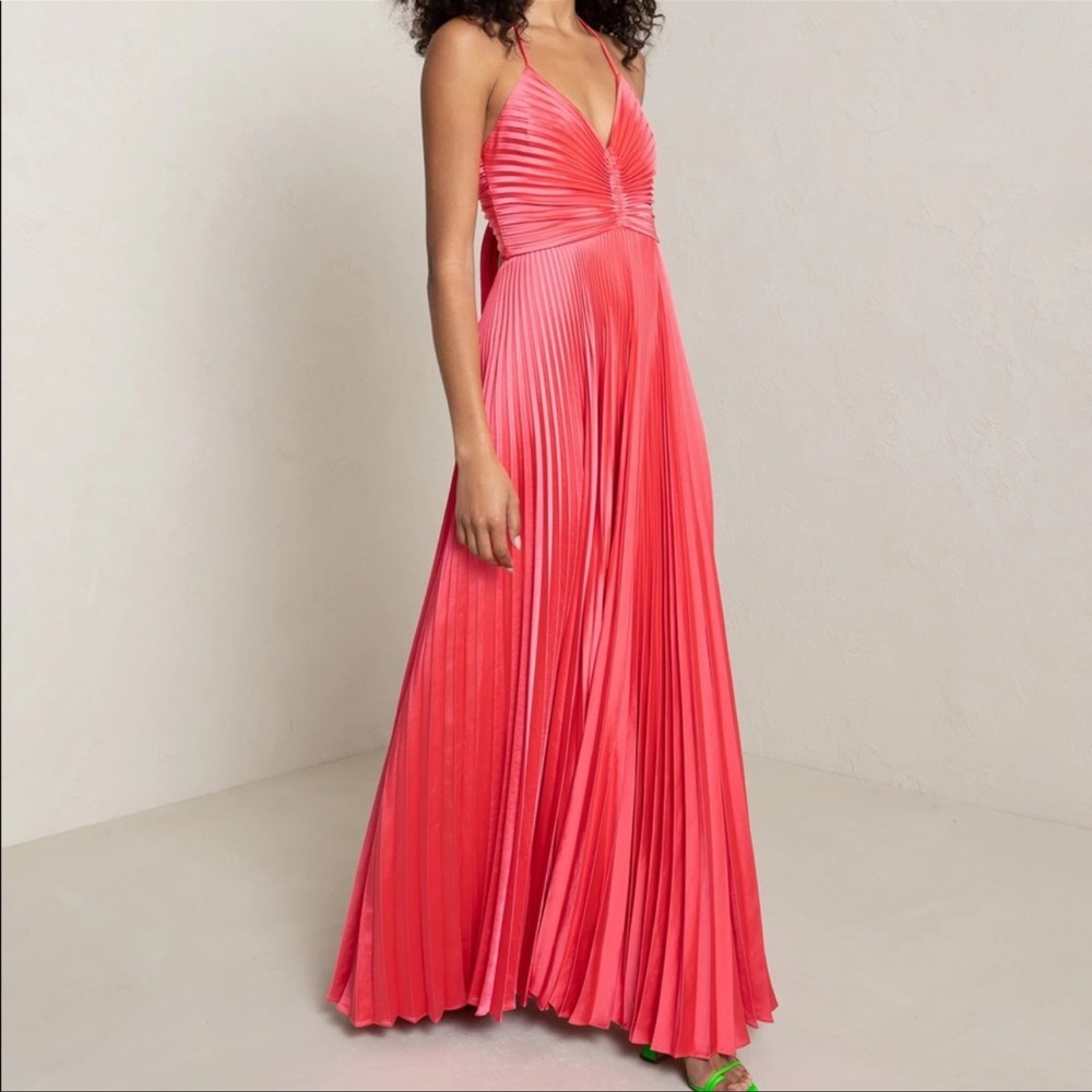 ALC Aries Pleated Dress size 8 color Hibuscus
